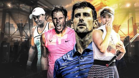 Ashleigh Barty, Rafael Nadal (v.l.) und Elina Svitolina (r.) haben bereits für die US Open abgesagt - Novak Djokovic könnte folgen