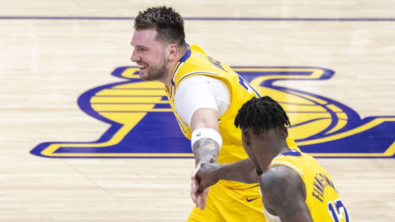  Luka Doncic beim Spiel für die Los Angeles Lakers
