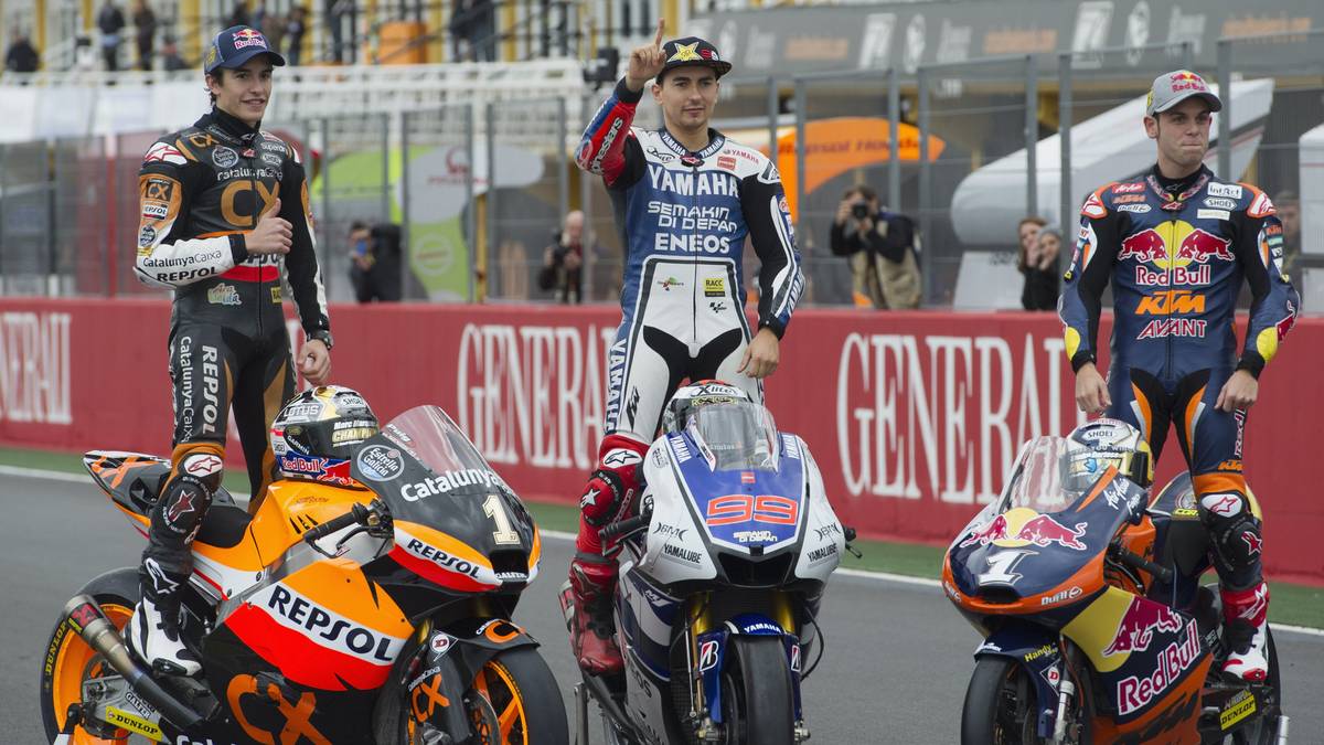 RANG 19: Im letzten Saisonrennen der Moto2 im Jahr 2012 startet WM-Spitzenreiter Marc Marquez beim Großen  Preis von Valencia vom letzten Platz - und fährt als Erster über die Ziellinie. Damit krönt der Spanier seine bärenstarke Saison, die er als Weltmeister abschließt
