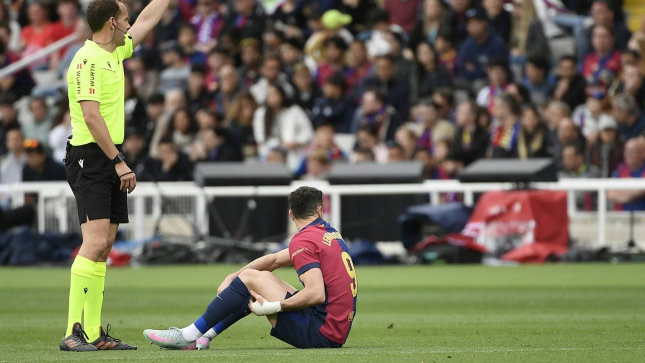 Auch CL-Halbfinale in Gefahr: Barca vorerst ohne Lewandowski