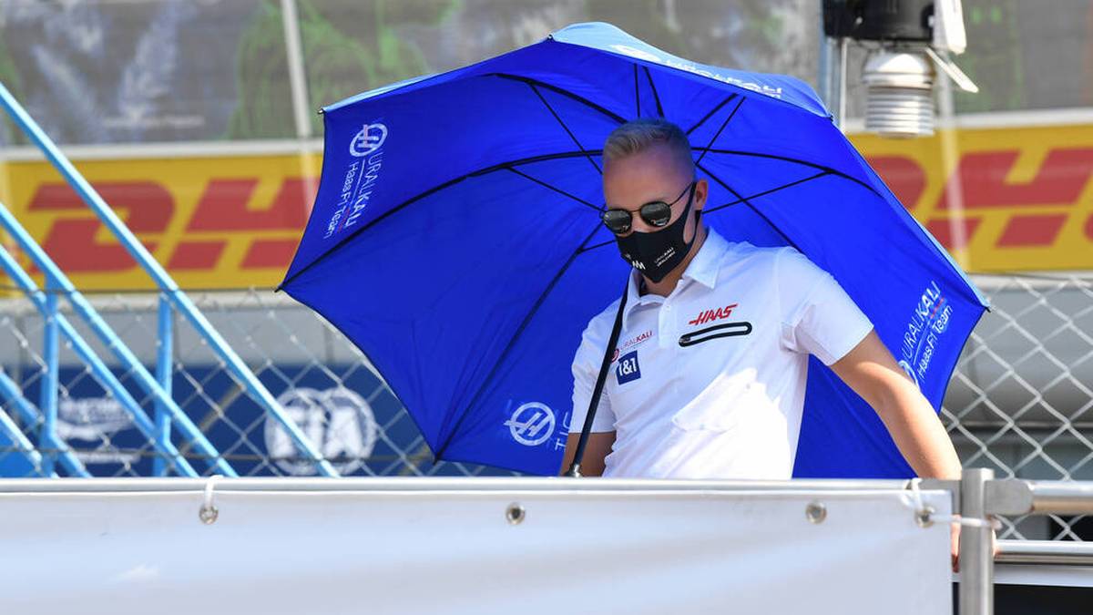 Nikita Mazepin sorgte im Haas auch in Monza wieder für Aufsehen am Ende des Feldes