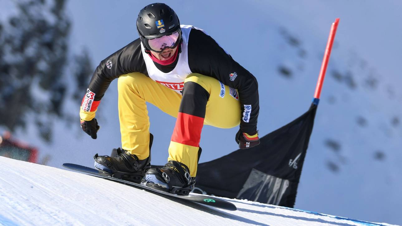 Snowboardcrosser im Mixed früh raus
