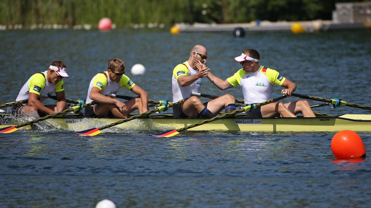 Männer-Doppelvierer auf Medaillenkurs