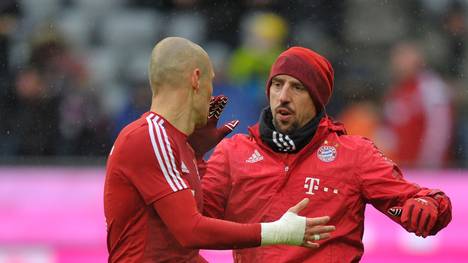 Franck Ribery (rechts) und Arjen Robben drohen gegen Darmstadt auszufallen 