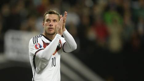 Lukas Podolski im Trikot der Deutschen Nationalmannschaft