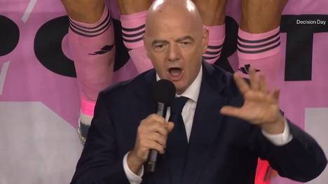 FIFA-Präsident Gianni Infantino schaut nach dem Ende der Regular Season in der MLS bei Inter Miami vorbei und lädt die Franchise zur Klub-WM ein.