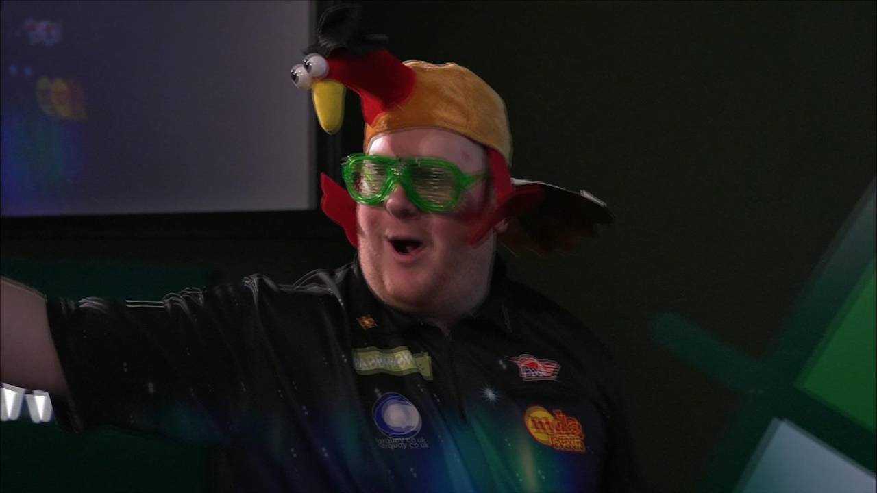 Darts WM 2024: Ricky Evans leutet mit seinem Walk On die Weihnachtszeit ein