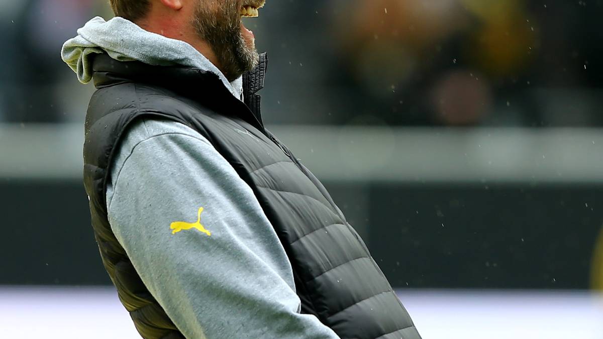 Auch Dortmunds Noch-Trainer Jürgen Klopp ist bester Laune