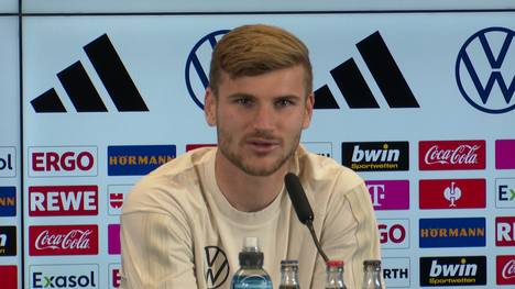Auf der PK der Nationalmannschaft spricht Timo Werner über seine seine Rückkehr zu RB Leipzig und den schweren Saisonstart in die Bundesliga. 