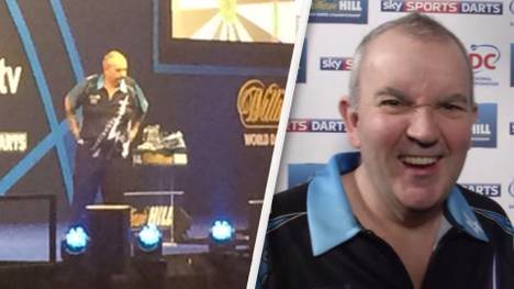 Phil Taylor geriert bei der Darts-WM mit einem niederländischen Fan aneinander