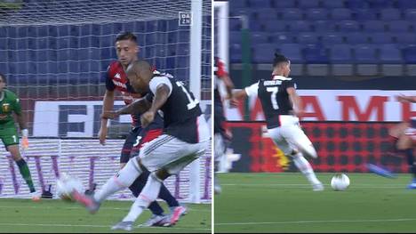 Die Alte Dame gewinnt hochverdient mit 3:1 gegen Genua. Die Zuschauer können dabei mächtig staunen. Denn nicht nur CR7 trifft absolut sehenswert, das Highlight liefert Douglas Costa.
