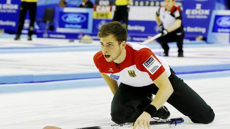 Deutschlands Skip Marc Muskatewitz schaffte mit den Curling-Herren den dritten Sieg im zehnten WM-Spiel