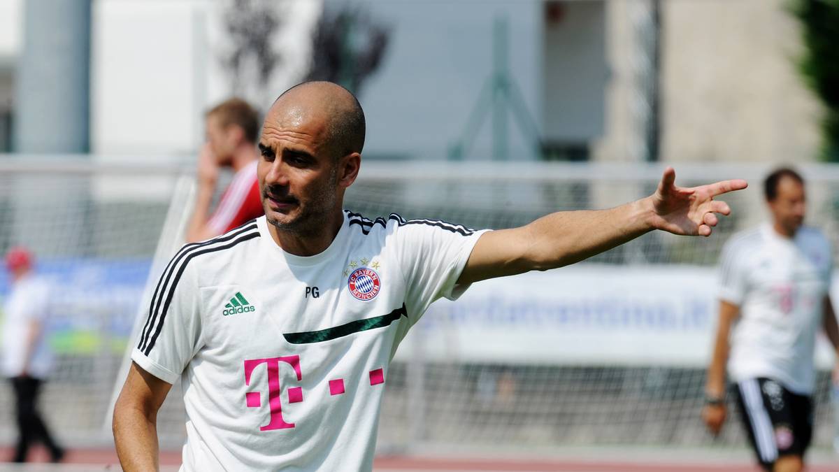 PEP GUARDIOLA: Auch ein Trainer findet sich in dieser illustren Runde wieder. Als Guardiola zum FC Bayern wechselte, war ganz München im Pep-Fieber