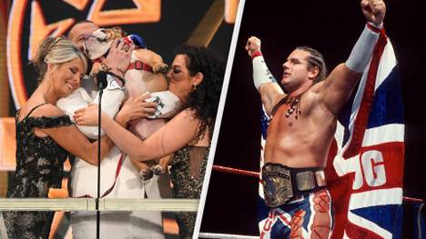 Der British Bulldog (r.) wurde von Sohn Harry in die WWE Hall of Fame eingeführt