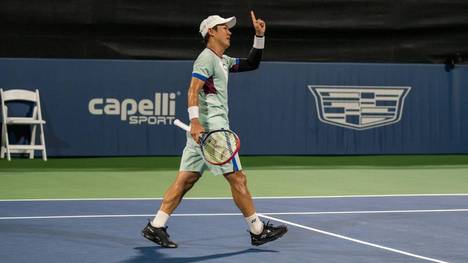 Yoshihito Nishioka hatte gegen Hubert Hurkacz in Cincinnati seine Nerven nicht im Griff