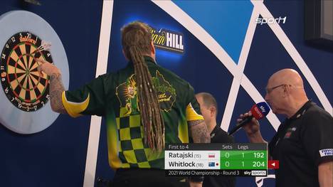 Der Caller will Simon Whitlock in der Partie gegen Krzysztof Ratajski eine 180 gutschreiben, der Australier korrigiert und zeigt sich als fairer Sportsmann. 