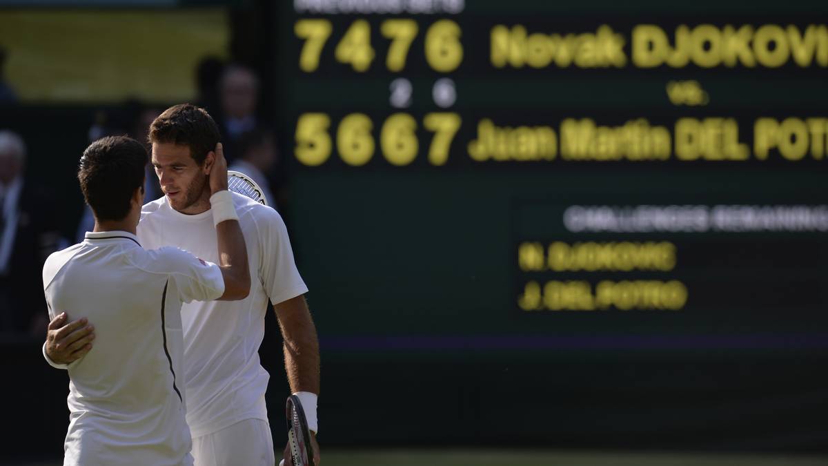 Gegen den Serben liefert sich "Der Turm von Tandil" ein Jahr später im Halbfinale von Wimbledon ein geschichtsträchtiges Spiel, an dessen Ende er sich nach der Rekordspieldauer von 4 Stunden und 43 Minuten geschlagen geben muss