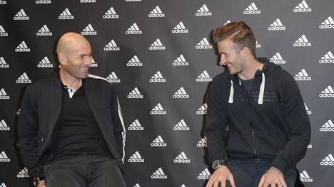 Zinedine Zidane (l.) und David Beckham waren Ikonen des europäischen Fußballs