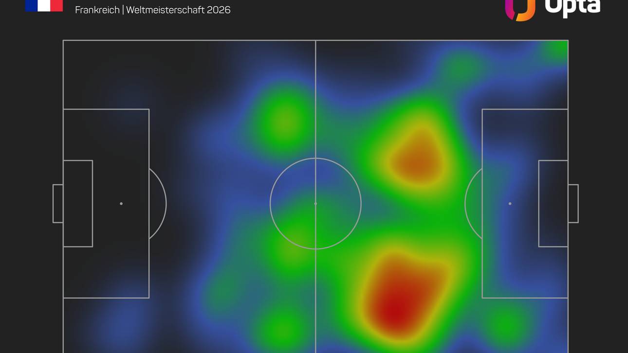 Die Heatmap von Michael Olise bei der WM
