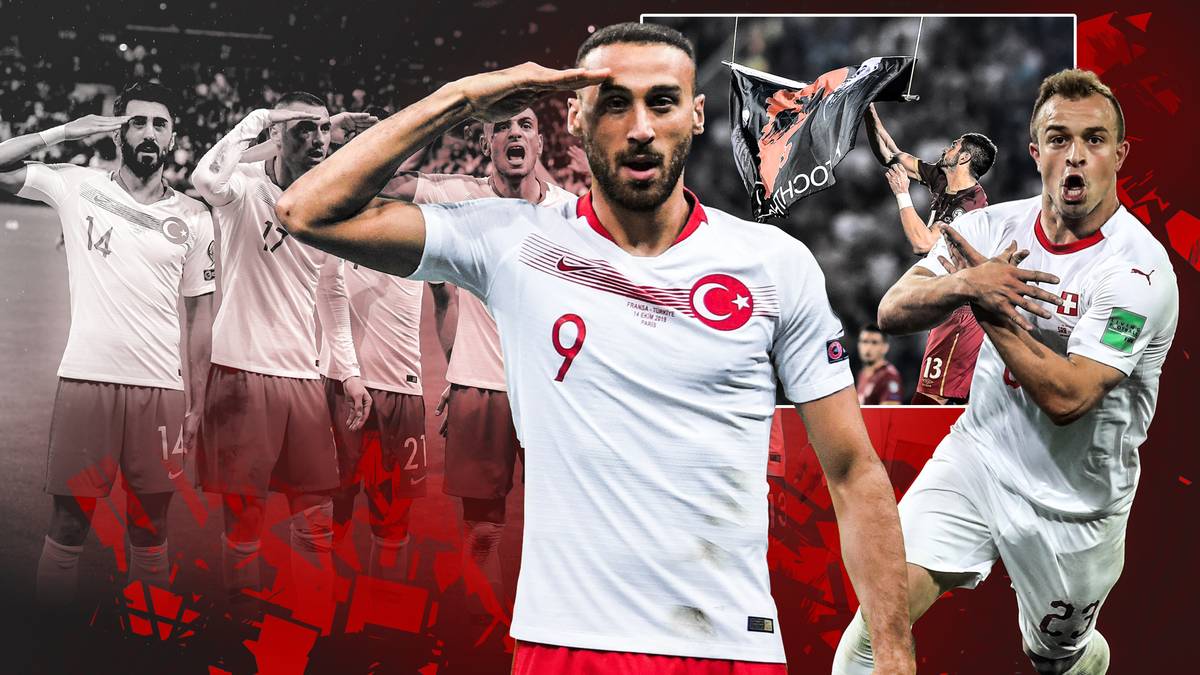 Fußball und Politik sind strikt zu trennen, sagen UEFA und FIFA ausdrücklich. Nach dem militärischen Gruß türkischer Spieler in der EM-Qualifikation hat der europäische Fußball-Verband ein Verfahren eingeleitet. Es ist nicht das erste Mal, dass politische Botschaften aus dem Stadion gesendet werden