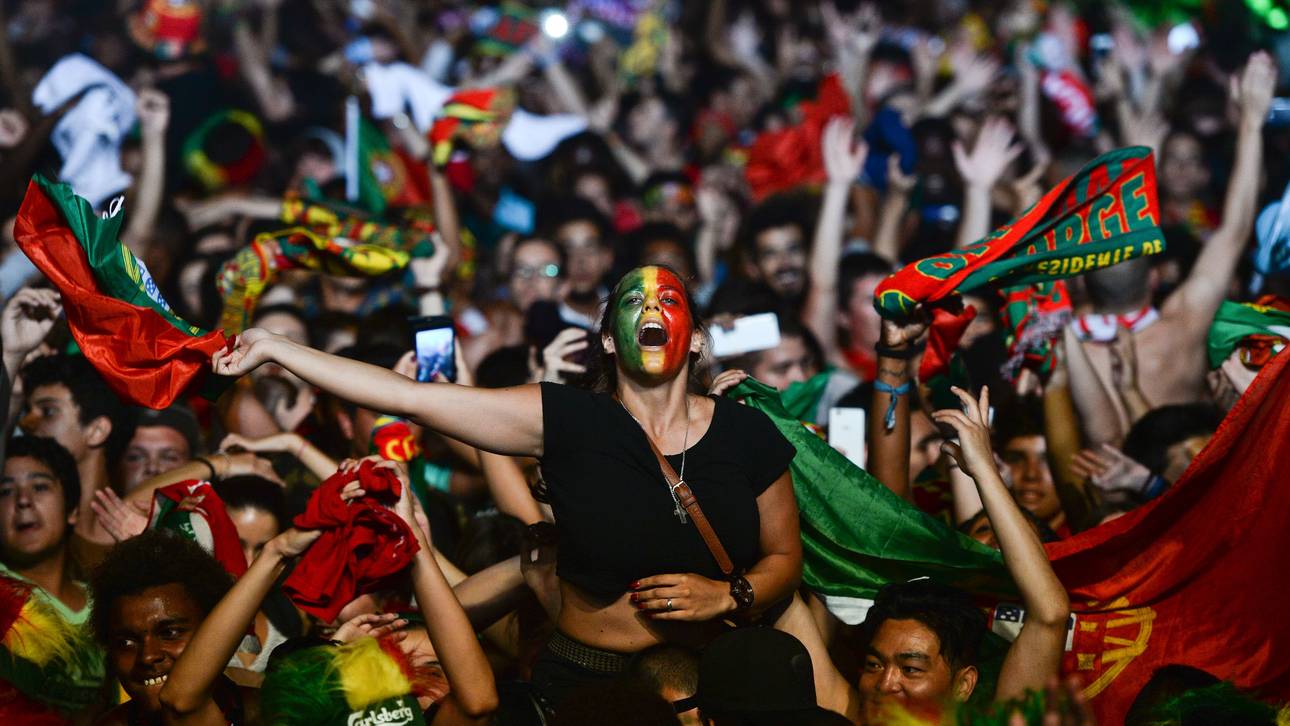 Portugal-Fans feiern bis zum Morgen
