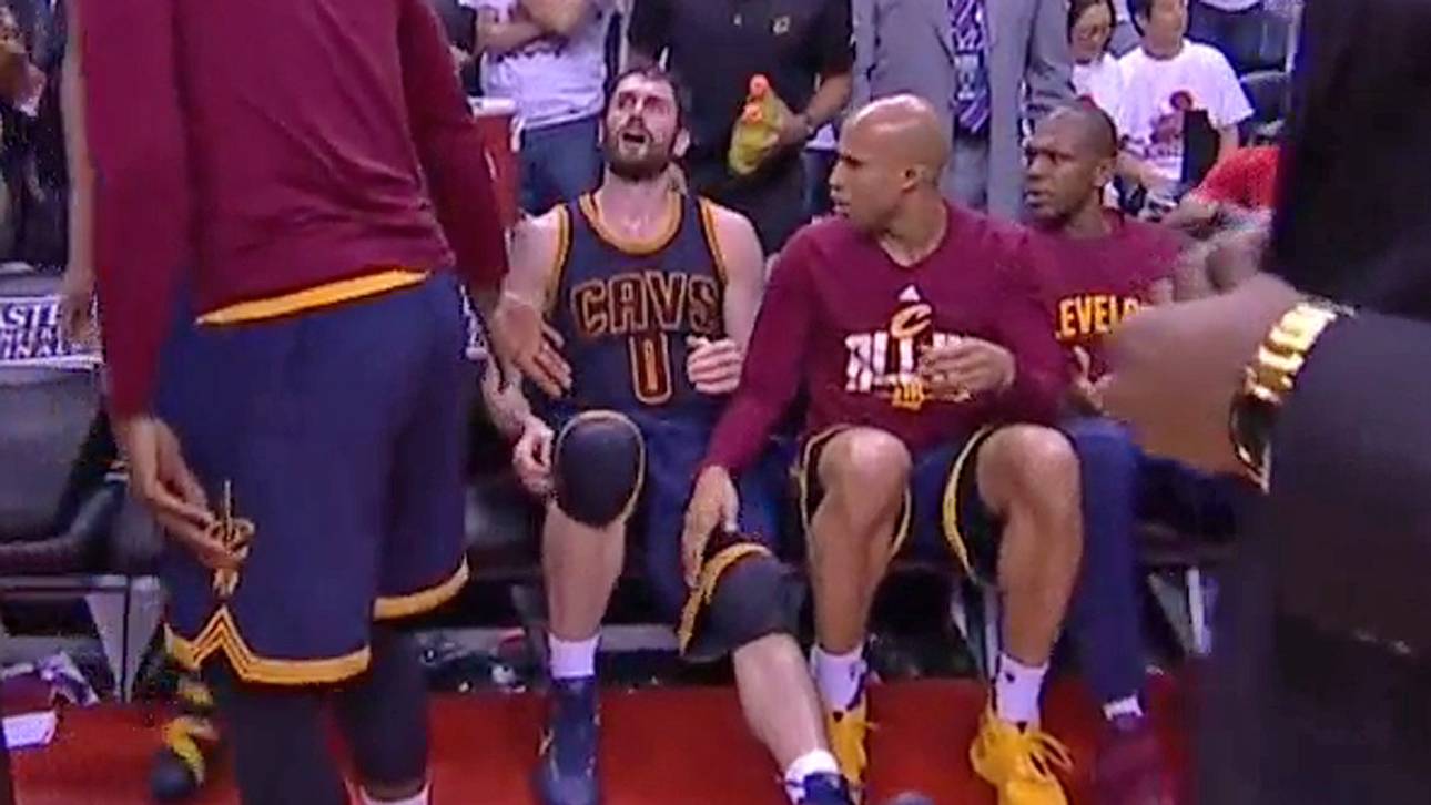 Kevin Love verletzte sich kurz vor Ende des dritten Viertels