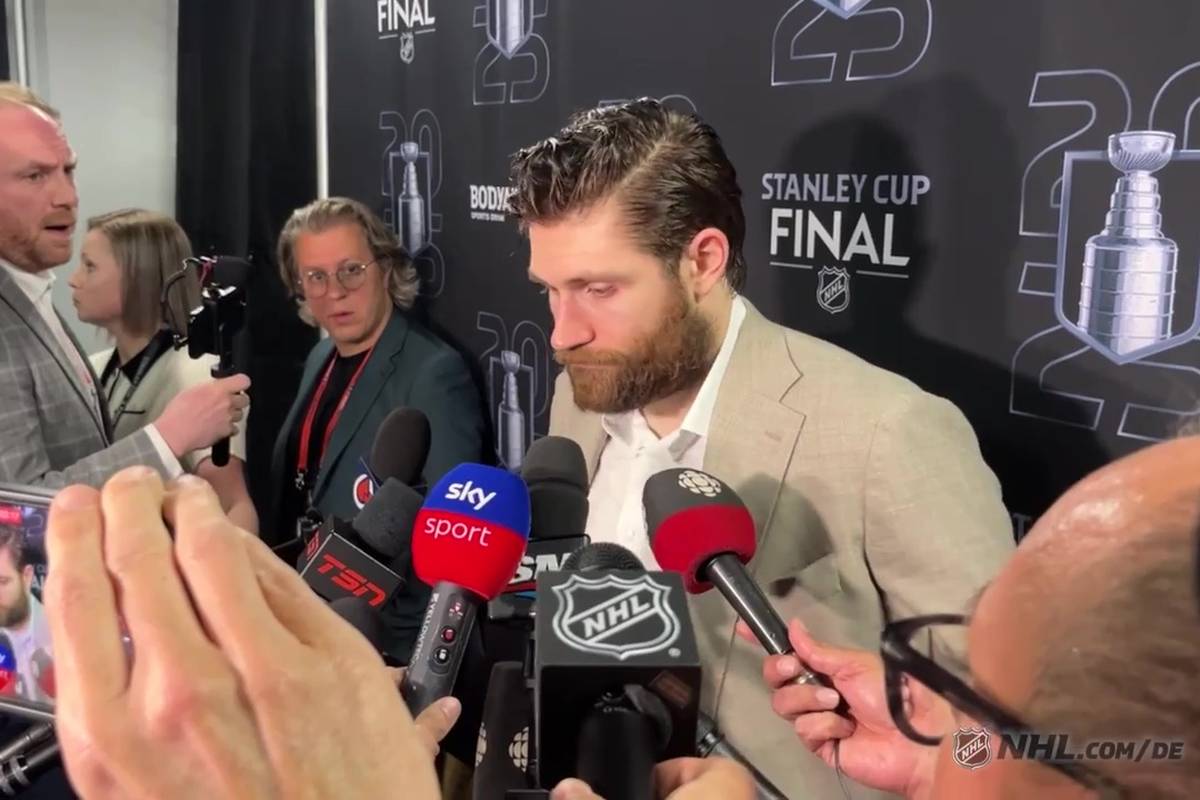 Der große Traum ist erneut geplatzt, zum zweiten Mal in Folge zieht Leon Draisaitl mit den Edmonton Oilers im Stanley-Cup-Finale der NHL den Kürzeren. Nach dem Spiel kann der Deutsche die Enttäuschung nicht verbergen.
