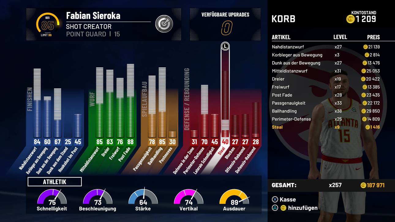 Um den eigenen Spieler auf das erste Cap-Level 85 zu bekommen sind rund 190.000 VC erforderlich