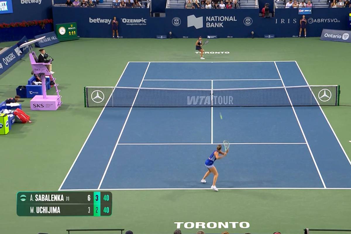 Hier zeigt Sabalenka ihre ganze Klasse