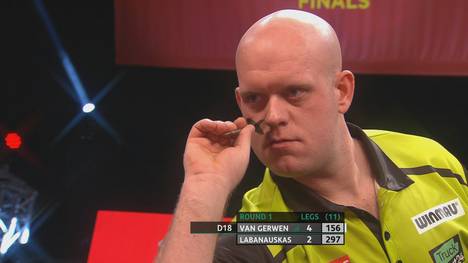 Michael van Gerwen gibt sich beim Darts Players Championship keine Blöße. Gegen Darius Labanauskas siegt "The Green Machine" souverän mit 6:3.