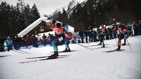 Martin Fourcade (l.) geht bei den Weltcups in Kanada und den USA nicht an den Start, um Kräfte für die Biathlon-WM zu sparen