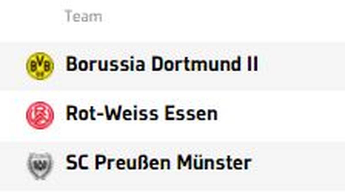 Die zweite Mannschaft von Borussia Dortmund führt derzeit die Tabelle der Regionalliga West an