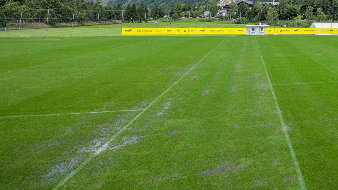 So sah der Trainingsplatz in Saalfelden am Sonntag aus