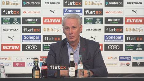 Auch die Gladbach-Bosse Rolf Königs und Rainer Bonhof äußerten sich emotional auf der Pressekonferenz nach dem Aus von Sportdirektor Max Eberl.