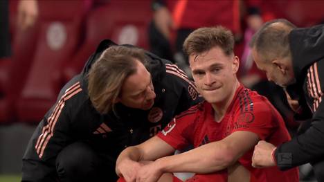 Joshua Kimmich muss beim Bayern-Erfolg gegen Frankfurt schon vor der Pause ausgewechselt werden. Nach der Partie geben Max Eberl und Vincent Kompany Updates.