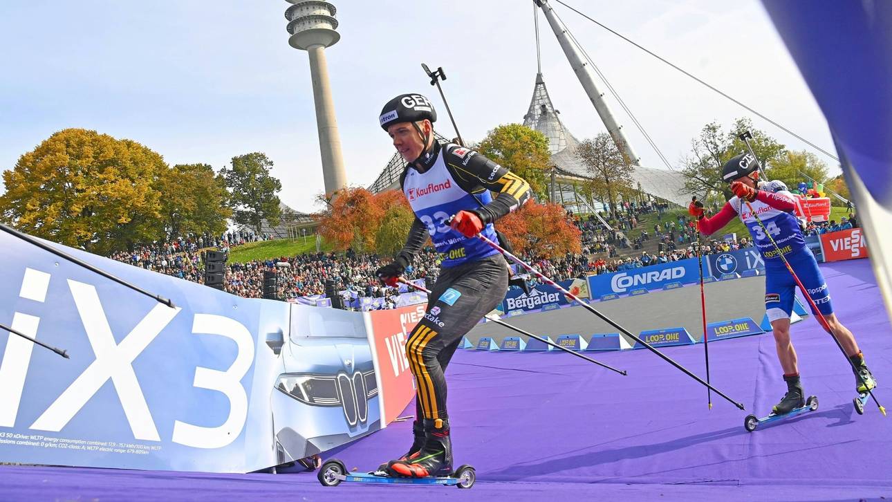 Strelow in München auf dem Podest