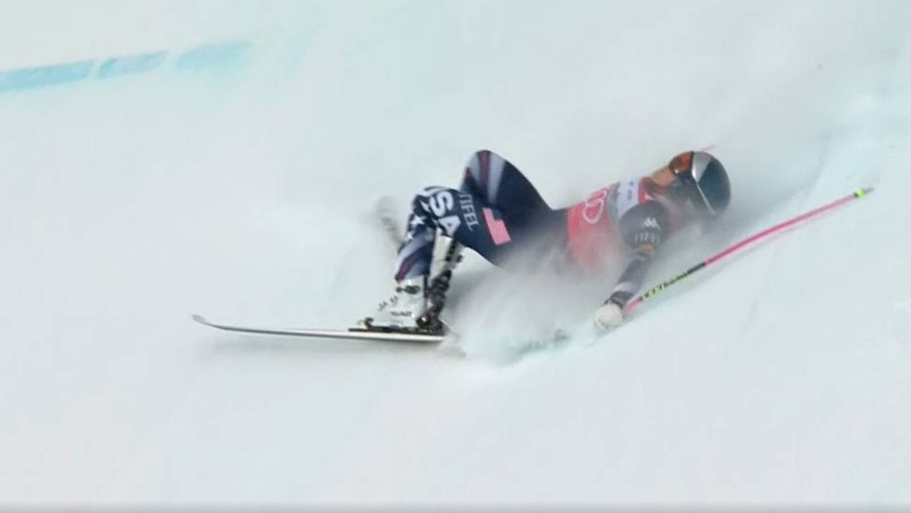 Rennabbruch nach Sturz von Vonn