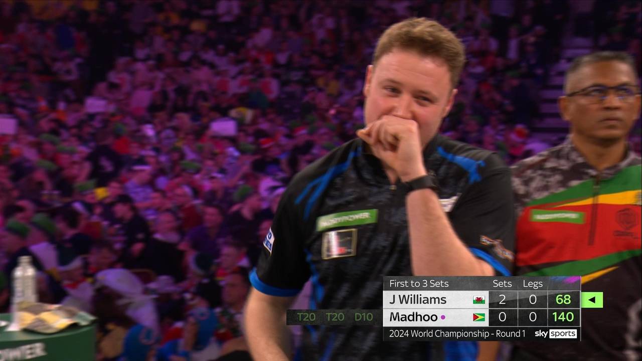 Darts WM 2024: Jim Williams verrechnet sich und checkt falsches Finish