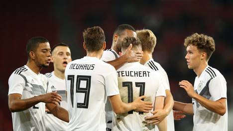 Cedric Teuchert brachte Deutschland in Ingolstadt in Führung In der Qualifikation haben sich die DFB-Youngster souverän mit acht Siegen durchgesetzt