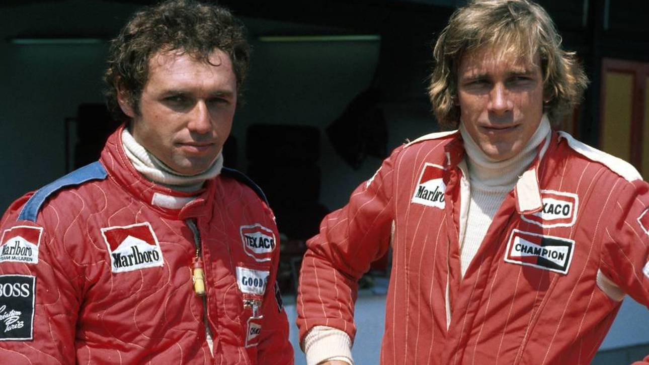 Jochen Mass und James Hunt im Jahr 1976