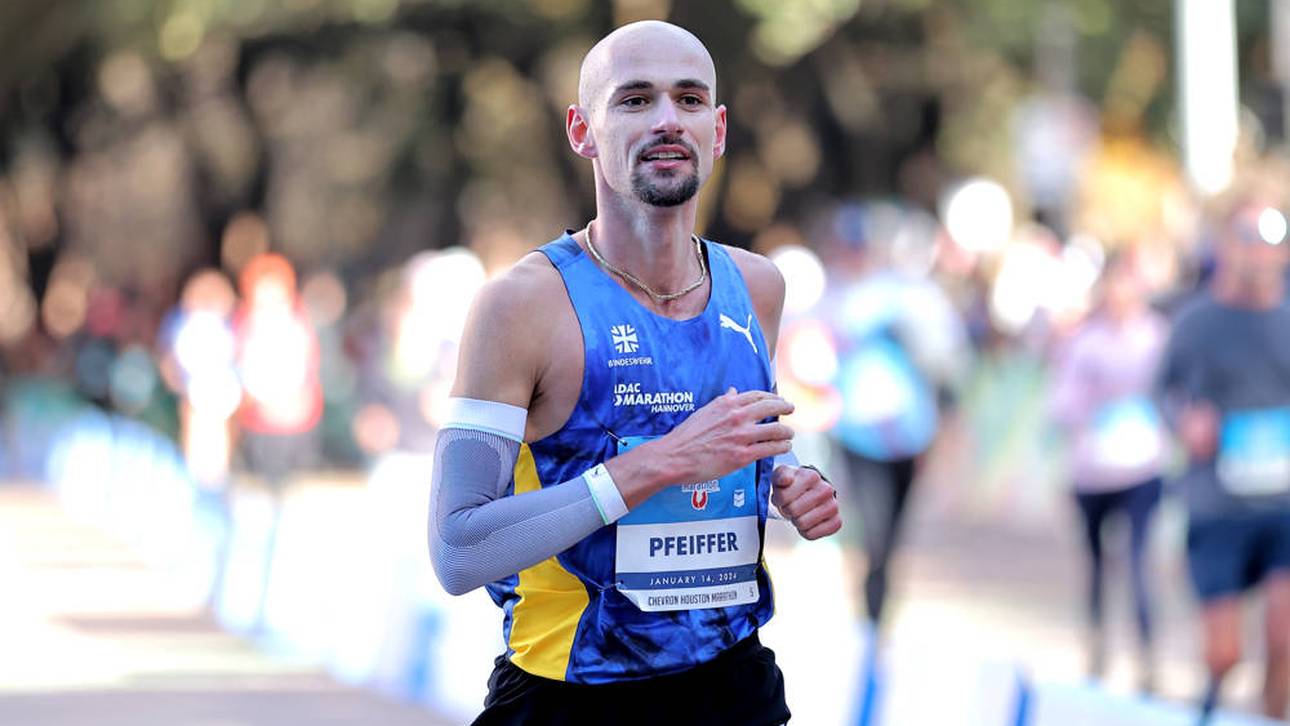 Hendrik Pfeiffer beim Houston-Marathon