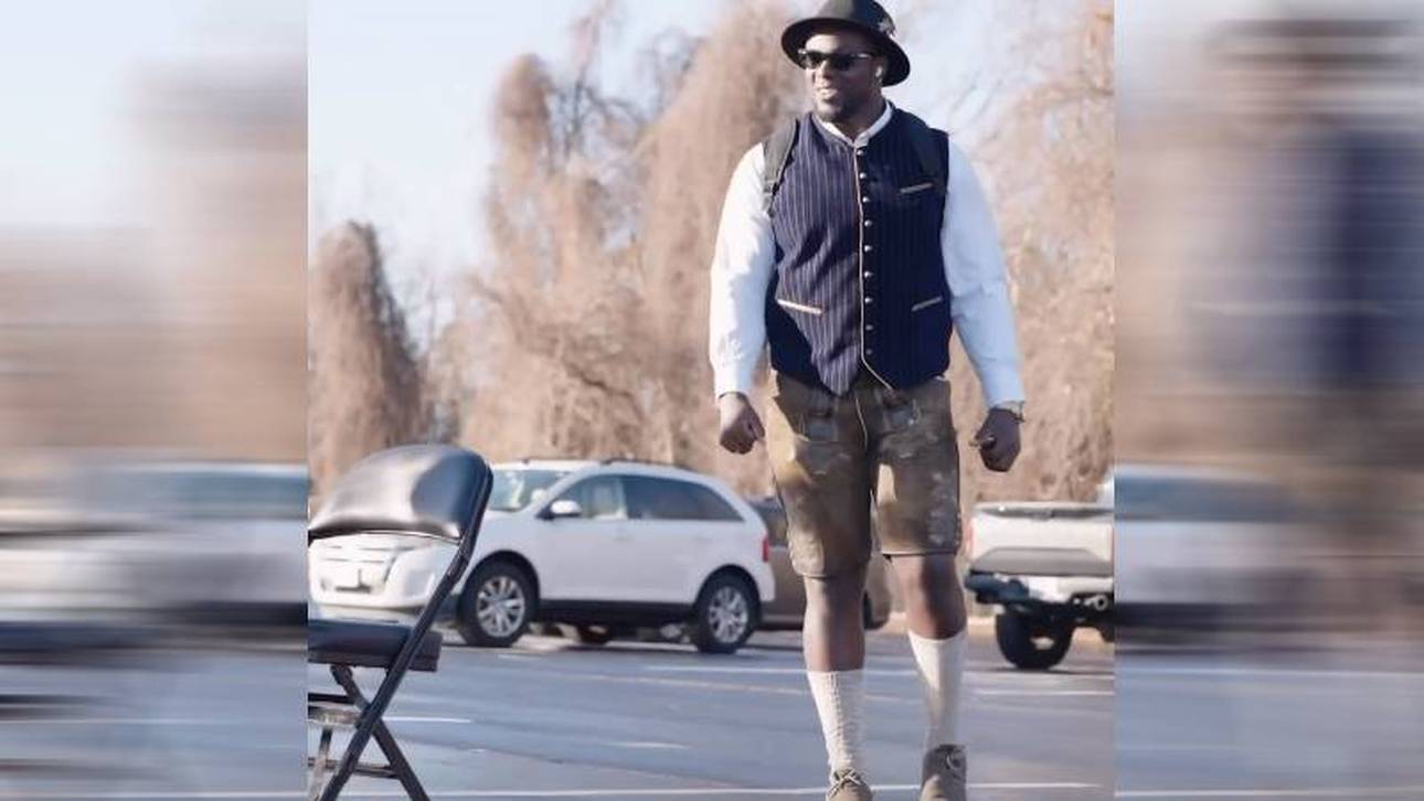 NFL-Neuling kommt in Lederhose