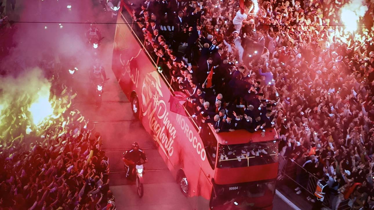 Marokkos WM-Helden in Rabat gefeiert