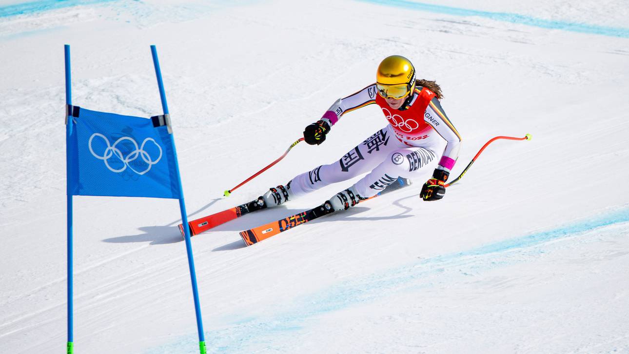 Weidle mit Ausrufezeichen im Training