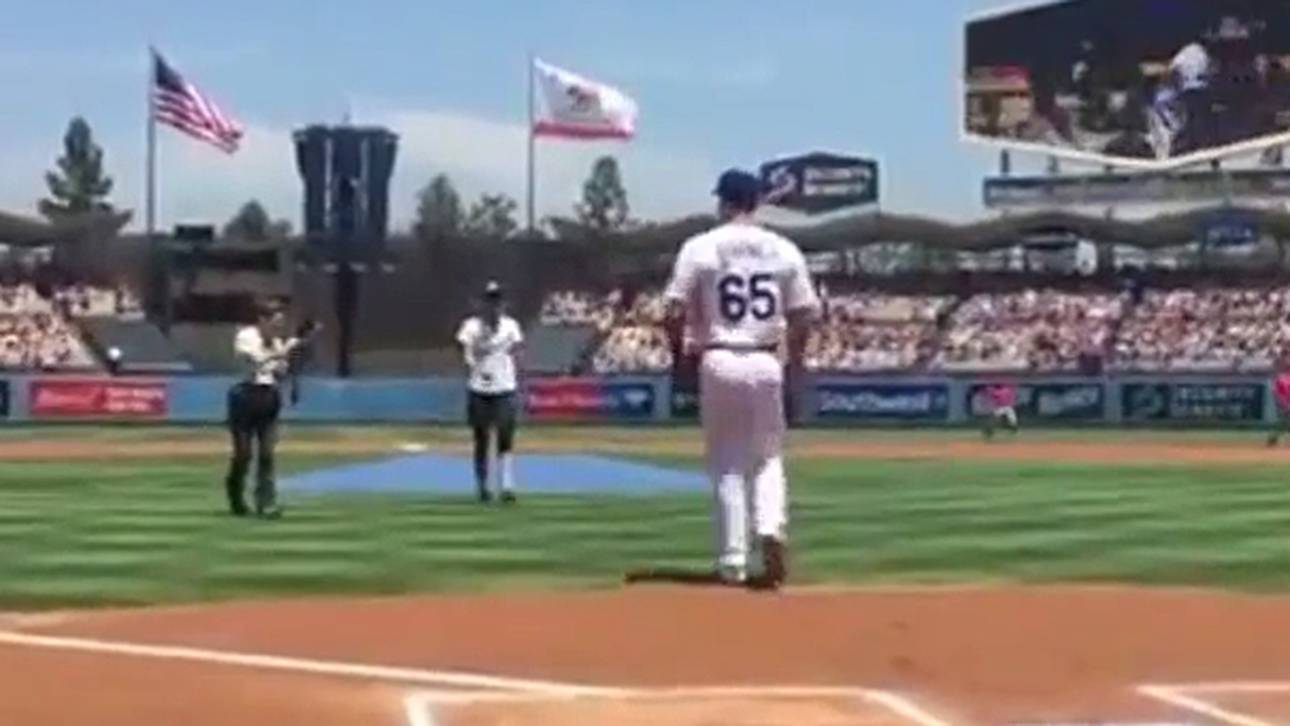 Wozniacki glänzt bei Dodgers-Spiel