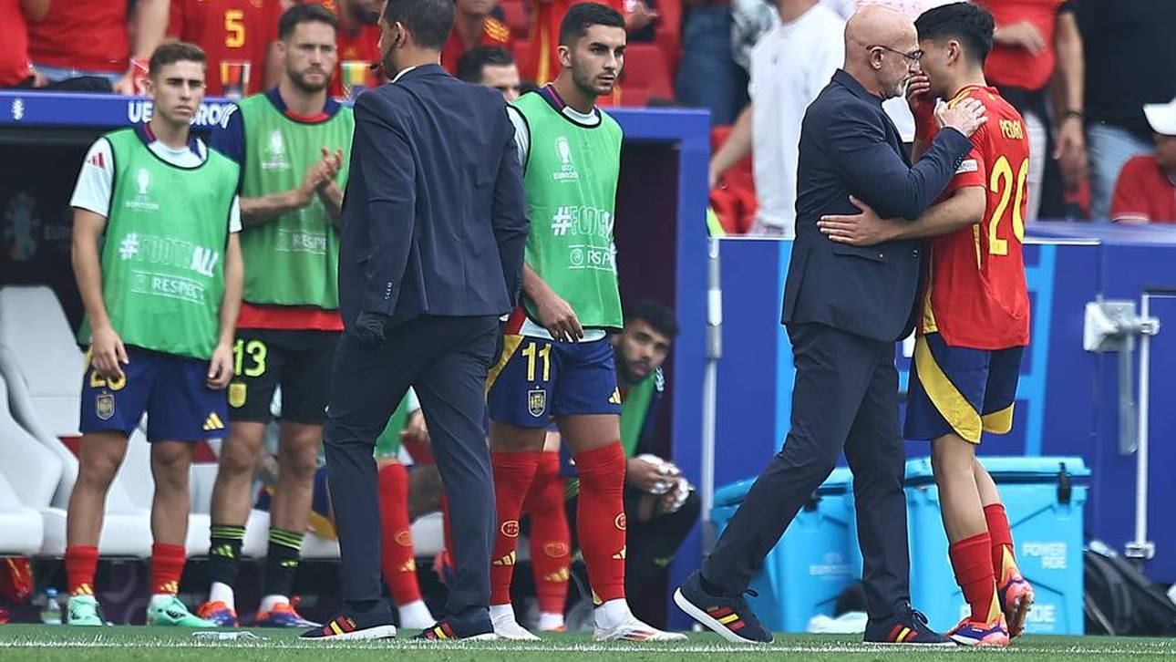 Pedri verließ bereits in der achten Minute verletzungsbedingt das Feld