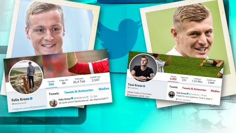 Felix Kroos (l.) hat Bruder Toni schon des Öfteren in den sozialen Medien einen witzigen Spruch gedrückt