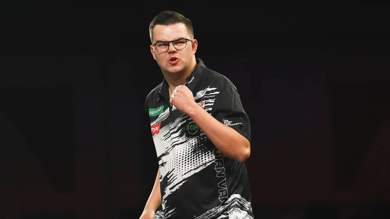 Gian van Veen steht im Finale der Darts-WM und trifft auf Luke Littler