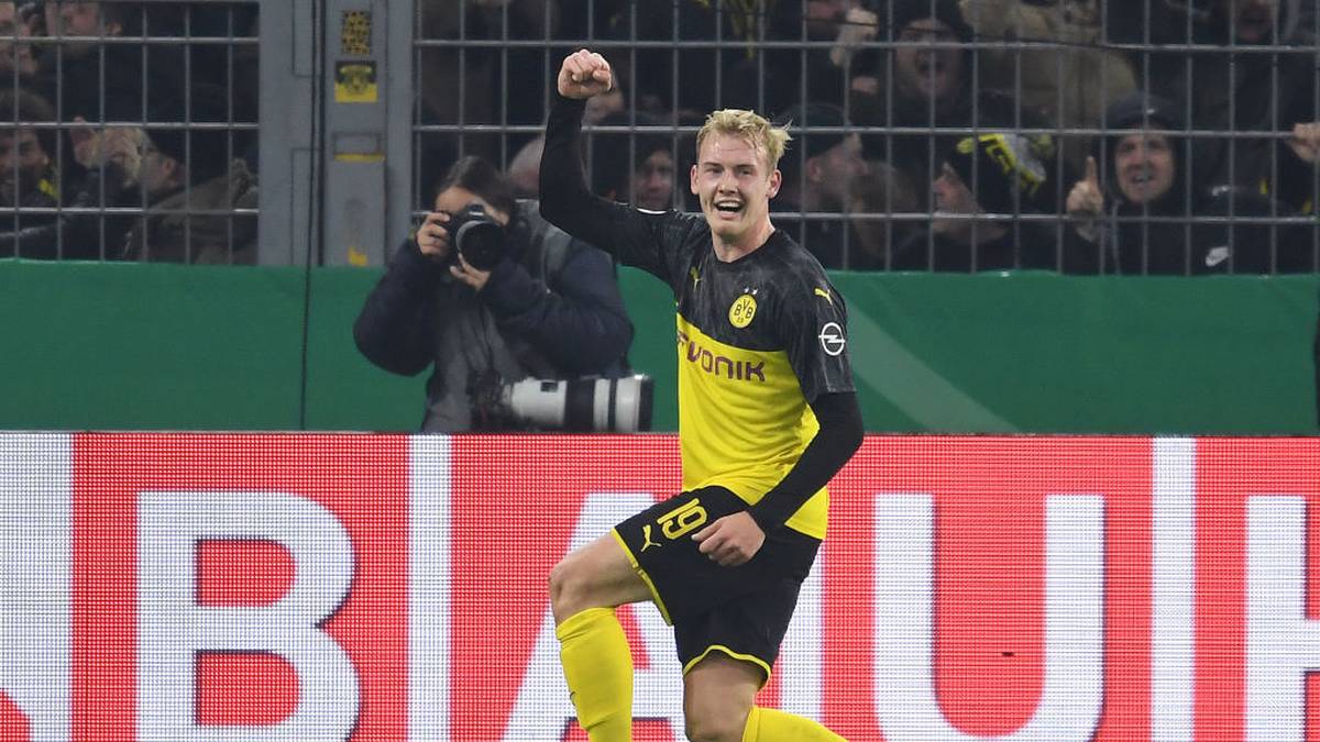 Mit einem Doppelschlag innerhalb von vier Minuten dreht Julian Brandt für den BVB die Pokalpartie gegen Gladbach. SPORT1 zeigt beide Teams in der Einzelkritik