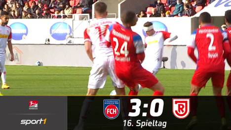 Der 1. FC Heidenheim rückt in der Tabelle weiterhin nach vorne. Gegen Jahn Regensburg waren die Heidenheimer lange Zeit ein Mann mehr und gewannen souverän mit 3:0.